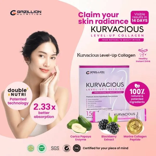 Absorbs 2.33× better than regular collagen